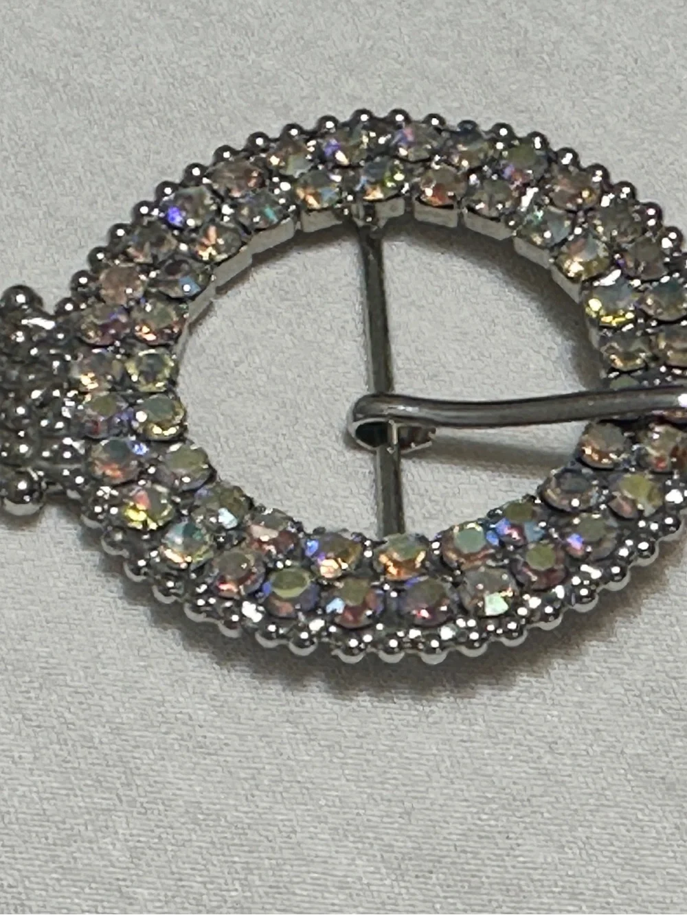 sparkling silver multi-strand ball chain belt